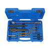 Werkzeuge – Qualität für Profis Ein ordentlich organisiertes Condor Glühkerzen-Ausbohrwerkzeug, ausgelegt für M8+10 Glühkerzen, ist in einem blauen Kunststoff-Werkzeugkasten untergebracht, ideal für alle, die hochwertige Werkzeuge suchen. Jetzt kaufen