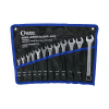 Werkzeuge – Qualität für Profis Kaufen Sie den 12-teiligen Gabel-Ringschlüssel-Satz Varioplus von Condor, der in einer praktischen blau-schwarzen Rolltasche geliefert wird. Die Schraubenschlüssel sind deutlich mit metrischen und Zollgrößen von 6 mm bis 22 mm und 1/4 bis 7/8 beschriftet. Jetzt kaufen