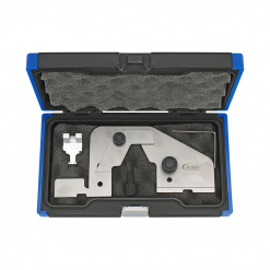 Werkzeuge – Qualität für Profis Ein Autowerkzeugsatz aus Metall, der Condor Motoreinstell-Werkzeug-Satz für Ford 2.0 L SCTI + SCTi-VCT, ist in einem blau-schwarzen Koffer mit Schaumstoffauskleidung untergebracht, perfekt für alle, die Werkzeug kaufen möchten. Jetzt kaufen