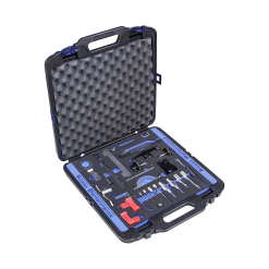 Werkzeuge – Qualität für Profis Ein offener Koffer mit dem Condor Motoreinstell-Werkzeug-Satz, Opel mit ordentlich angeordneten Werkzeugen in dafür vorgesehenen Schaumstofffächern, perfekt für alle, die ein Schraubenschlüssel-Set kaufen möchten. Jetzt kaufen