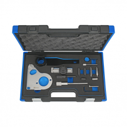 Werkzeuge – Qualität für Profis Übersichtlicher Condor Motoreinstell-Werkzeug-Satz mit verschiedenen Komponenten im blau-schwarzen Koffer, inklusive Schraubenschlüssel und mehreren Zubehörteilen – ideal für alle, die Profi-Werkzeuge kaufen oder Elektrowerkzeuge günstig suchen. Jetzt kaufen