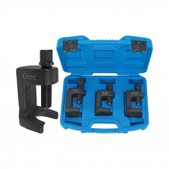 Werkzeuge – Qualität für Profis Ein Condor Gerüstbau-Ratschenschlüssel, 19 x 22 mm, wird neben einem stabilen blauen Kunststoffetui mit drei zusätzlichen Trennern ausgestellt, ideal für den Werkzeugkauf. Perfekt für Heimwerker, die preisgünstige Elektrowerkzeuge suchen. Jetzt kaufen