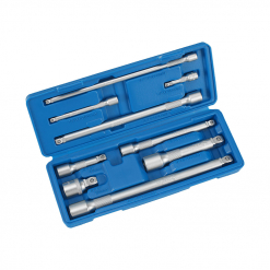 Werkzeuge – Qualität für Profis Der Condor Kipp-Verlängerungen-Satz, ein 9-teiliger Satz Metall-Steckschlüsselverlängerungen in unterschiedlichen Längen von 50 bis 250 mm, übersichtlich angeordnet in einem blauen Kunststoffkoffer, ist neben preisgünstigen Elektrowerkzeugen eine hervorragende Ergänzung für die Werkzeugkiste jedes Heimwerkers. Jetzt kaufen