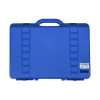 Werkzeuge – Qualität für Profis Blauer Kunststoff-Tragekoffer mit Griff und Barcode-Aufkleber, perfekt für alle, die professionelle Werkzeuge kaufen möchten. Ideal zur Aufbewahrung Ihres Condor Dichtigkeitstesters für Ladedrucksysteme, für Schlauchanschlüsse oder anderer wichtiger Geräte. Jetzt kaufen