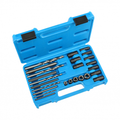 Werkzeuge – Qualität für Profis Dieser Condor Gewindeausdreh-Satz, ein 25-teiliger Satz aus blauem Kunststoff, hält Bohrer und Schraubenausdreher ordentlich in geordneten Fächern – ideal für alle, die „Profi-Werkzeuge kaufen“ und ihre Werkzeugsammlung erweitern möchten. Jetzt kaufen