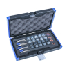 Werkzeuge – Qualität für Profis Ein Werkzeugkoffer aus der Produktlinie Condor Reparatur-Satz, der speziell für die Reparatur von Ölablassschrauben entwickelt wurde, enthält einen umfangreichen 64-teiligen Satz in den Größen M10/12/14/16 x1,5, alles übersichtlich in Schaumstofffächern untergebracht. Perfekt für alle, die nach praktischen und preisgünstigen Werkzeuglösungen suchen. Jetzt kaufen
