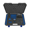 Werkzeuge – Qualität für Profis Der Condor Radlager-Werkzeugsatz, der für Fahrzeuge von Ford, Land Rover und Volvo mit einer 82-mm-Spezifikation entwickelt wurde, wird in einem geformten blau-schwarzen Koffer geliefert, der mit verschiedenen Metallscheiben, -stangen und -komponenten gefüllt und durch Schaumstoff gepolstert ist – ideal für alle, die einen kompletten Werkzeugsatz kaufen möchten, der ein Akkuschrauber-Set enthält. Jetzt kaufen