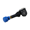 Werkzeuge – Qualität für Profis Ein schwarz-blauer Reifendruckkontrollsensor, der an das robuste Design eines Condor Reifenentlüfter-Aufsatzes für RDKS/TPMS-Ventile, 4-tlg. erinnert, verfügt über eine elegante blaue Kappe und einen rechteckigen schwarzen Sockel. Jetzt kaufen
