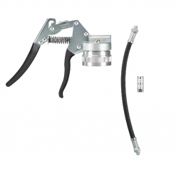 Werkzeuge – Qualität für Profis Wir präsentieren die Pressol Einhandfettpresse-EHFP, M 10 x 1-PZ-MU – eine manuelle Fettpresse mit flexiblem schwarzem Schlauch und zusätzlichem Metallanschluss an der Seite. Dieses unverzichtbare Werkzeug ist eine perfekte Ergänzung für jede Sammlung und gewährleistet Effizienz und Haltbarkeit, wenn Sie sich für den Kauf eines Werkzeugs entscheiden. Jetzt kaufen