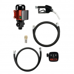 Werkzeuge – Qualität für Profis Das Pressol ROTAxx 60 l/min-230 V-1~AC, 50 Hz-EUS-ZVAD-EBZM-4 m ist auf weißem Hintergrund abgebildet und umfasst eine Pumpe, eine Zapfpistole, zwei Schläuche, ein Messgerät und einen Anschluss. Es ist perfekt für alle, die Profi Werkzeuge kaufen möchten, um effizient mit Kraftstoff umzugehen. Jetzt kaufen