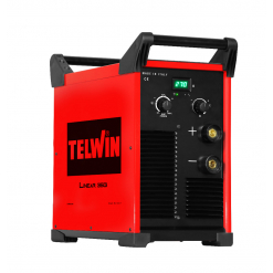 Werkzeuge – Qualität für Profis Das Schweißgerät TELWIN LINEAR 350I 400V, bekannt für seine herausragende Präsenz bei elektrowerkzeuge günstig, verfügt über eine digitale Anzeige und Bedienknöpfe sowie praktische Tragegriffe. Jetzt kaufen