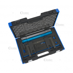 Werkzeuge – Qualität für Profis Ein blau-schwarzer Werkzeugkoffer enthält eine gut organisierte Auswahl an Komponenten, wie beispielsweise den CONDOR Motoreinstell-Werkzeug-Satz für die BMW-Serie N51/52/53/54/55, und bietet Vielseitigkeit für verschiedene Aufgaben. Ideal für alle, die hochwertige Werkzeuge suchen. Jetzt kaufen