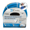 Werkzeuge – Qualität für Profis Die Verpackung des Condor DL-Schlauchs ø13mm x 15m, einem High-End-Vollgummischlauch in Blau, hebt seine Abriebfestigkeit und Flexibilität hervor. Ein eingelassener Kreis zeigt die zweistufigen Metallkupplungsanschlüsse. Jetzt kaufen