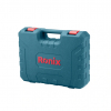 Werkzeuge – Qualität für Profis Im Lieferumfang der RONIX Bürstenlosen Akku-Gartenschere 28 mm ist ein blauer Hartplastik-Tragekoffer mit Tragegriff und roten Verschlüssen enthalten, der auf der Vorderseite das „Ronix“-Logo trägt. Jetzt kaufen