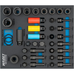 HAZET Schlag- ∙ 3/4 Zoll (20 mm) Vierkant, 1/2 Zoll (12,5 mm) Vierkant, 24 mm Außen-Sechskant