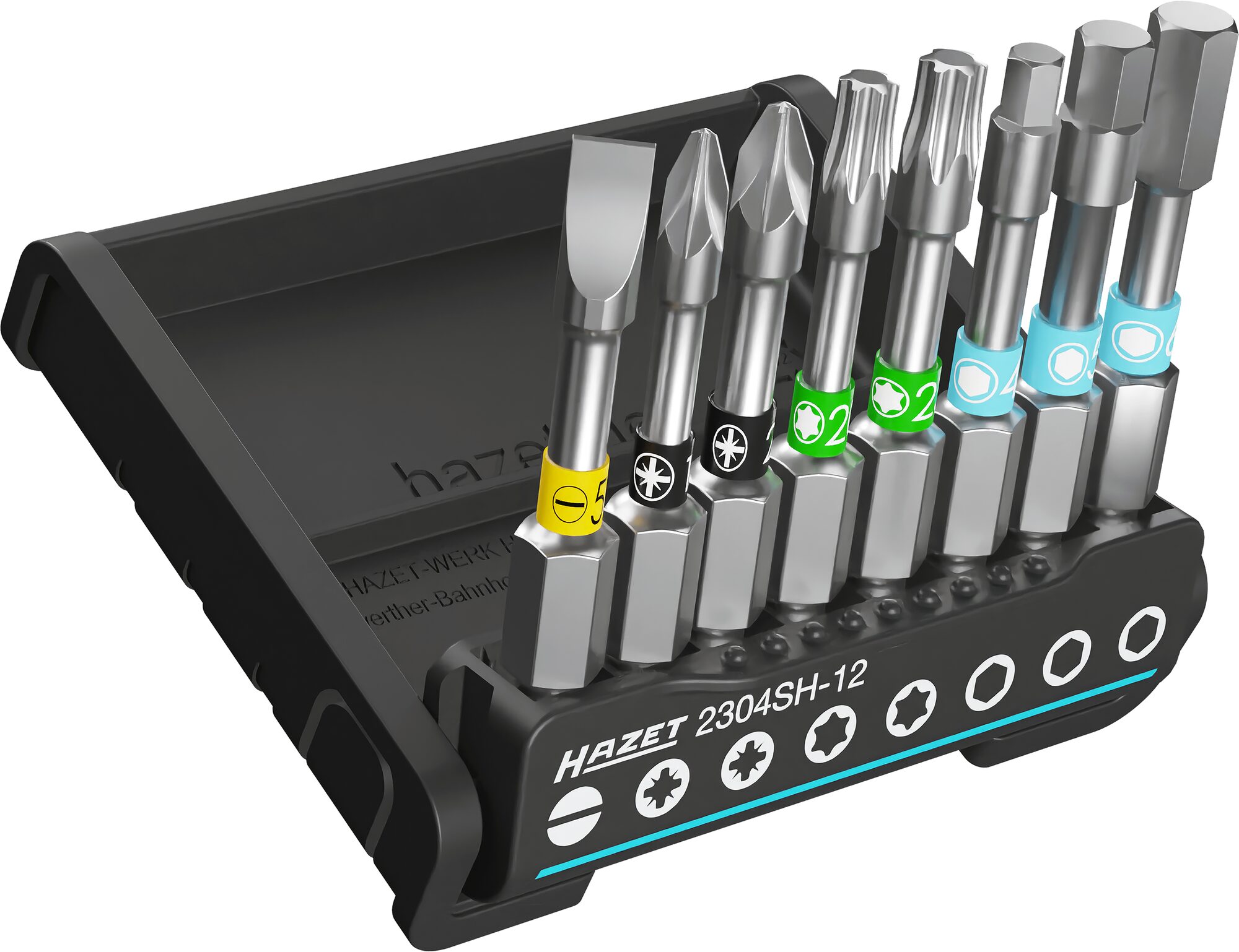 HAZET SmartHolder mit 8 Bits ∙ 1/4 Zoll (6,3 mm) Sechskant