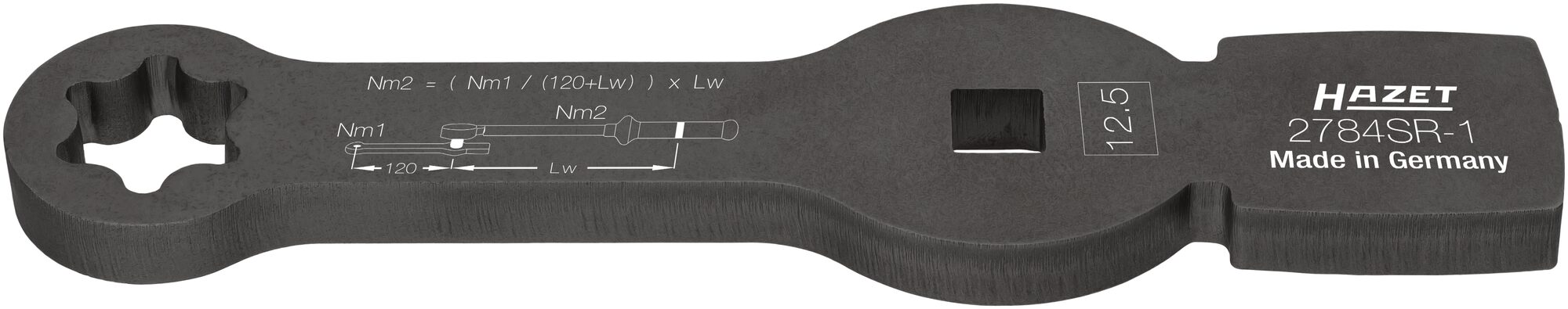 HAZET Schlag-Ringschlüssel ∙ 1/2 Zoll (12,5 mm) Vierkant