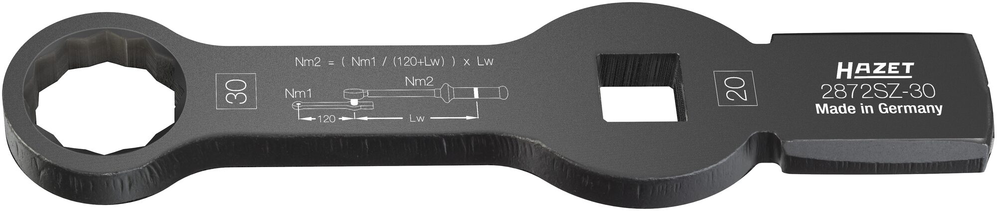 HAZET Schlag-Ringschlüssel ∙ 3/4 Zoll (20 mm) Vierkant