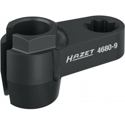 HAZET Abgassonden Einsatz 4680-9 ∙ 1/2 Zoll (12,5 mm) Doppel-Vierkant