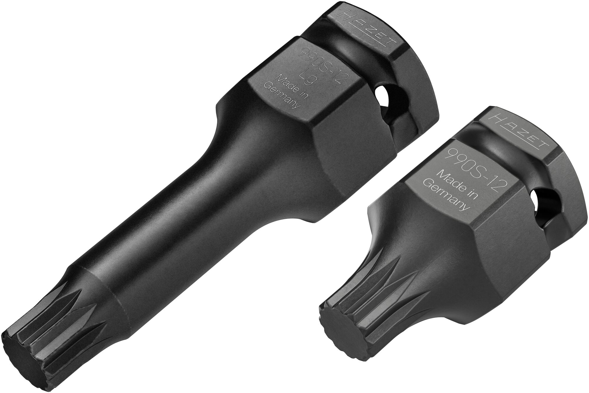 HAZET Schlag-, Maschinenschrauber Schraubendreher-Steckschlüsseleinsatz Satz 990S-12/2 ∙ 3/4 Zoll (20 mm) Vierkant, 1/2 Zoll (12,5 mm) Vierkant, 24 mm Außen-Sechskant