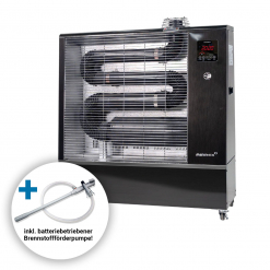 Werkzeuge – Qualität für Profis Das AIRREX AH-300i Infrarot-Bioheizgerät bietet eine effiziente Heizung mit Digitalanzeige und Lüftungsöffnungen. Hier abgebildet mit einer optionalen batteriebetriebenen Kraftstofftransferpumpe für zusätzlichen Komfort. Jetzt kaufen
