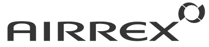 Werkzeuge – Qualität für Profis Schwarzes AIRREX Textlogo in Großbuchstaben mit einem kreisförmigen Designelement über dem Buchstaben X auf weißem Hintergrund. Jetzt kaufen