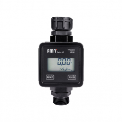 Werkzeuge – Qualität für Profis Ein PRESSOL Einbauzähler-Kit digital-Al Turbinenrad-G 1" i-G 1" i Durchflussmesser mit Display, bezeichnet als FM1 Electrical Digital Meter, mit RESET- und TOTAL-Tasten unterhalb des Displays. Jetzt kaufen