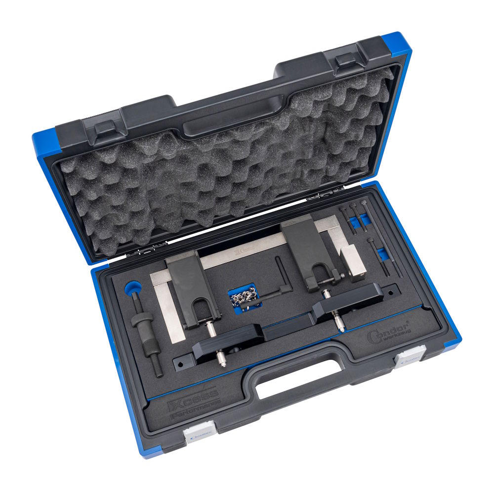 Werkzeuge – Qualität für Profis Der Condor Motoreinstell-Werkzeug-Satz, BMW N20/N26, wird in einem Kunststoffkoffer mit speziellen Schaumstoffeinlagen aufbewahrt und enthält Metallklammern, Stangen und Stifte. Jetzt kaufen