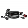 Werkzeuge – Qualität für Profis Die TELWIN MASTERCHARGE FLEX 22 ist eine schwarze elektronische Ladestation für Elektrofahrzeuge mit angeschlossenen Kabeln, Steckern, digitaler Ladestatusanzeige und dem Markennamen TELWIN. Jetzt kaufen