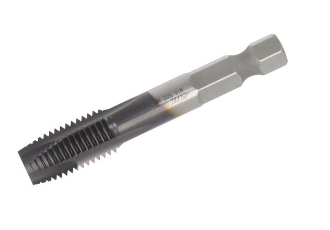 Werkzeuge – Qualität für Profis Der Völkel HexTap VX Schlag-Gewindebohrer-Bit mit 11-mm-Sechskantaufnahme – M 12 x 1,75 ist ein Metallgewindebohrer mit Spiralnuten und Sechskantschaft, der zum Schneiden von Innengewinden in Werkstoffen konzipiert ist. Jetzt kaufen
