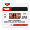Werkzeuge – Qualität für Profis Eine mit „TWIN“ beschriftete Verkaufsverpackung, die zwei TELWIN-Hitzeschutzschilde für PV-Plasmaschneidbrenner (Superior 70) mit den Spezifikationen PV 20A/50A sowie ein Garantiesiegel enthält. Jetzt kaufen