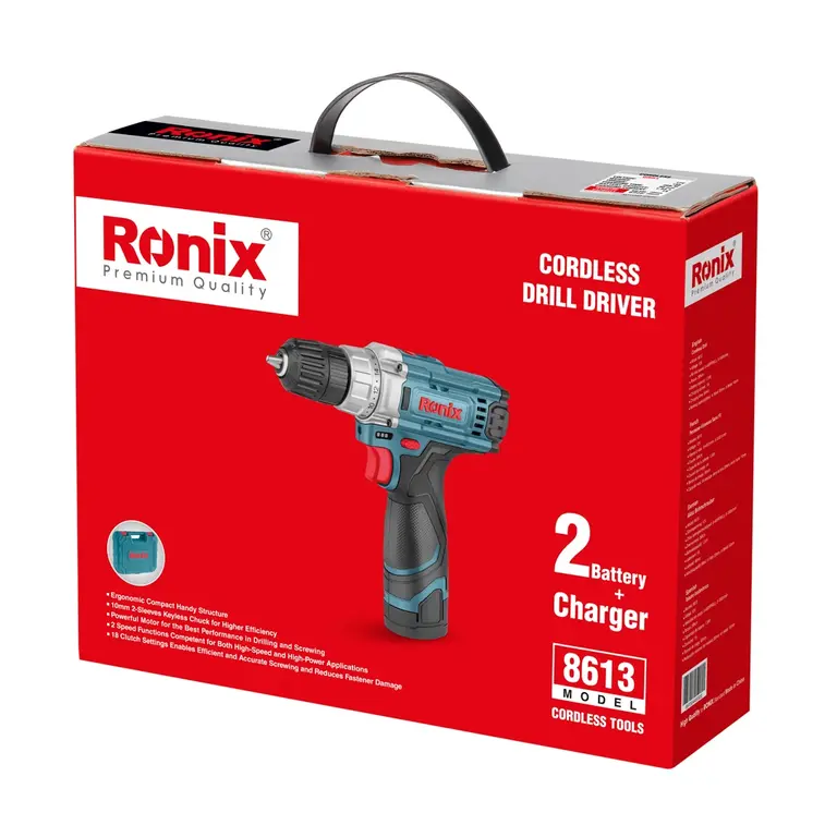 Ronix 8613 12V Akku-Bohrschrauber 10 mm - 26 Nm – Bild 2