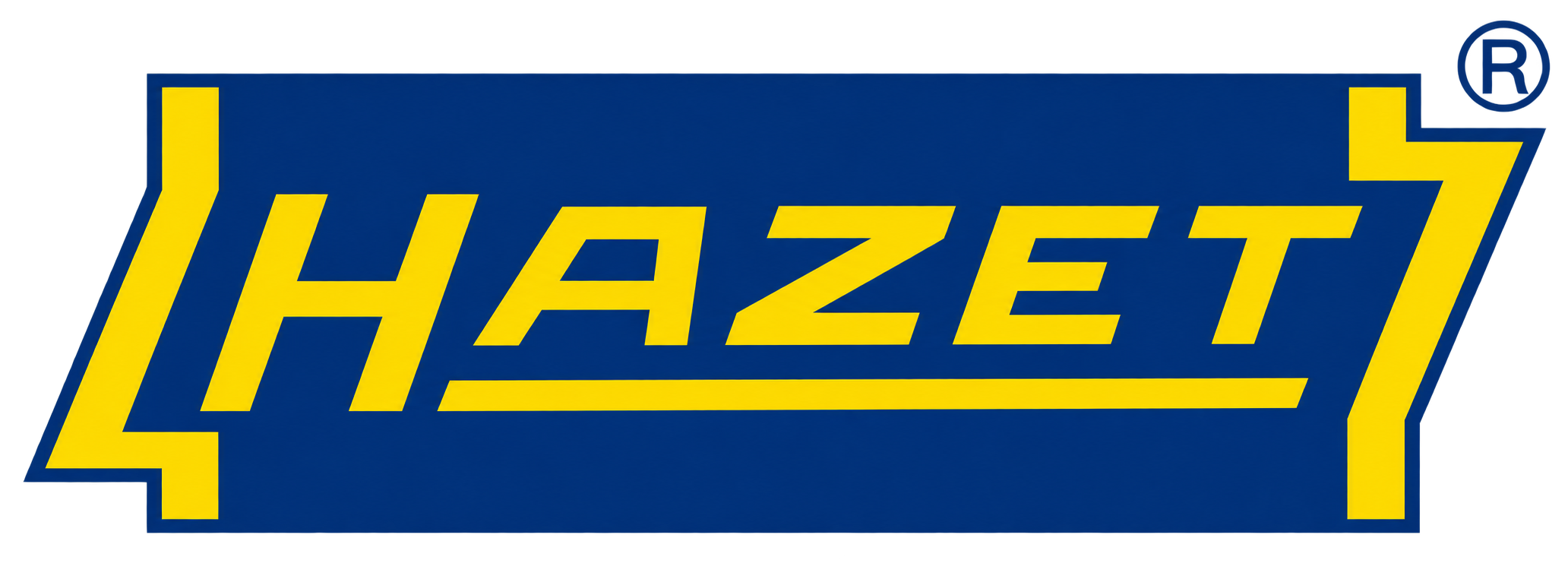 Werkzeuge – Qualität für Profis Das gelb-blaue Hazet-Logo mit dem Symbol für ein eingetragenes Warenzeichen. Jetzt kaufen